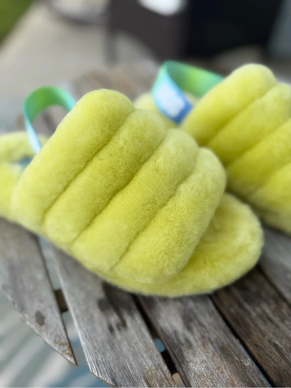 UGG Fluff Yeah Slide - Pollen w/Gradient Strap